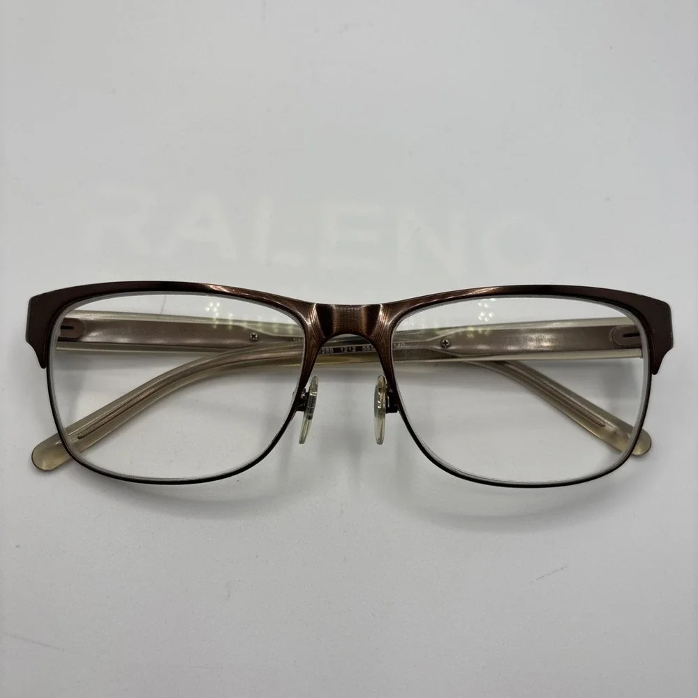 Burberry B 1289 1212 Bronze Gold Clear Eyeglasses Frames 55-16-140mm #D196